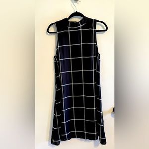 Gibson Latimer A line Black and white plaid dress